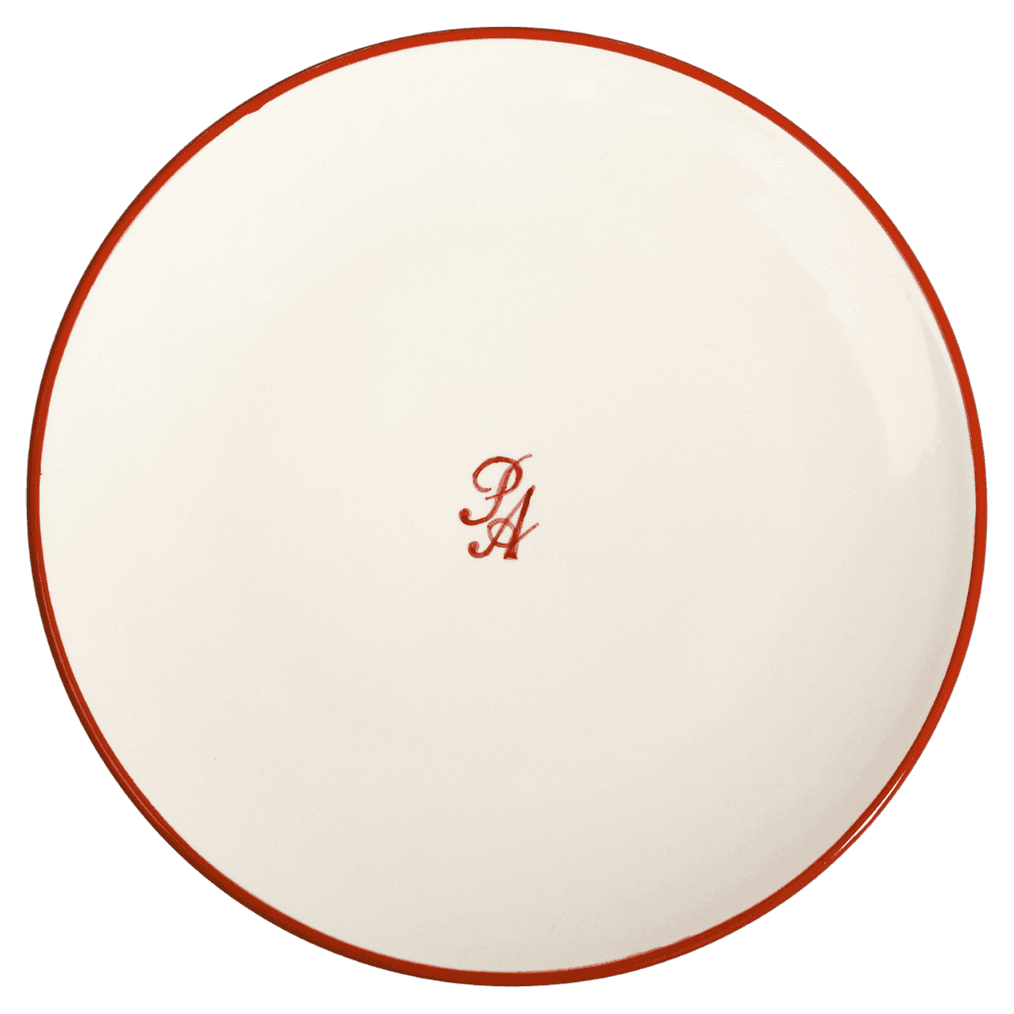 Plato de cerámica rojo Adealfar