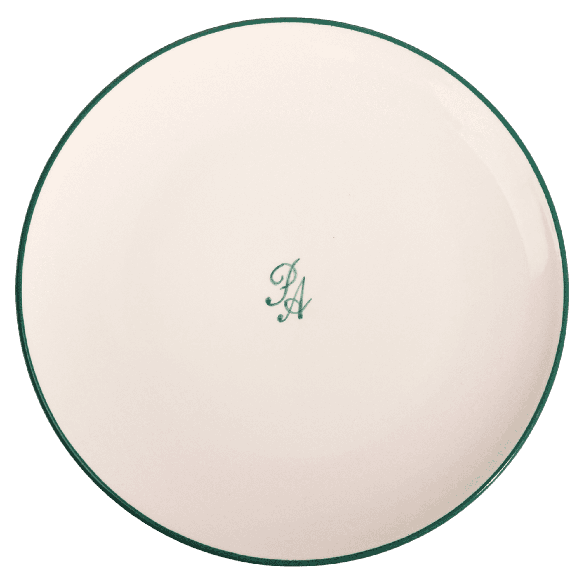 Plato de cerámica verde Adealfar